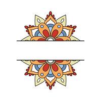 Bohemian Mandala Element Frame Design vector