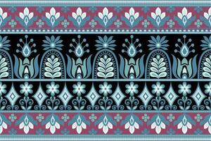 sin costura modelo antecedentes geométrico étnico oriental ikat sin costura modelo tradicional diseño para fondo, alfombra, fondo de pantalla, ropa, envase, batik, tela, ilustración bordado. vector