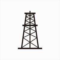 Oil Rig Logo isolated icon on white background vector