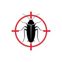 parásito controlar icono logo plantilla, insecto diseño icono vector