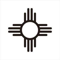 new mexico sun icon design isolated on white background. vector