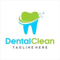 dental limpiar logo diseño modelo vector