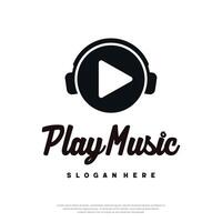 music audio entertainment logo design template vector