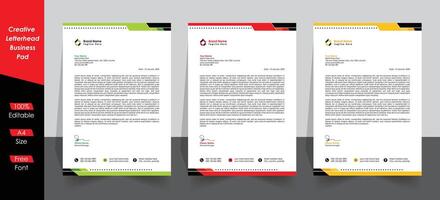 modern professional Letter head design, print size Business Pad template vector
