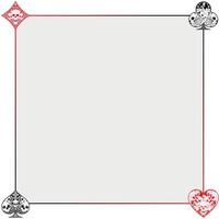 Photo frame with poker symbols vector