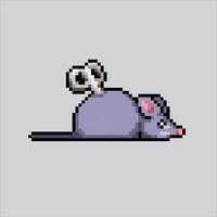 Pixel art illustration Mouse Toy. Pixelated Mice Toy. Mouse Mice Toy pixelated for the pixel art game and icon for website and game. old school retro. vector