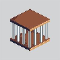 Pixel art illustration Pet Cage. Pixelated Pet Cage. Pet Cage shelter pixelated for the pixel art game and icon for website and game. old school retro. vector