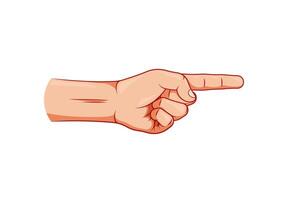 Pointing finger gesture isolated on white background. vector