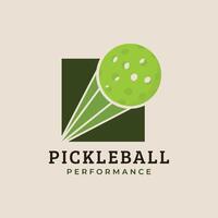 pickle ball vintage logo icon and symbol minimalist game tournament illustration design. vector