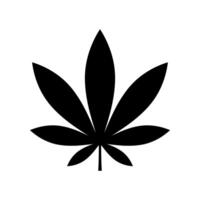 marijuana hoja icono aislado en blanco antecedentes. vector