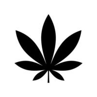 Marijuana leaf icon isolated on white background. vector
