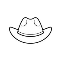 Cowboy hat line icon isolated on white background vector