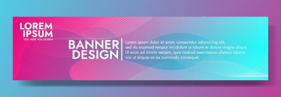 Elegant Blue Pink Gradient Wave Banner. Achieve an elegant and dynamic look with gradient waves in beautiful shades of blue and pink. Ideal for headers, promotional banners, and graphic elemen vector