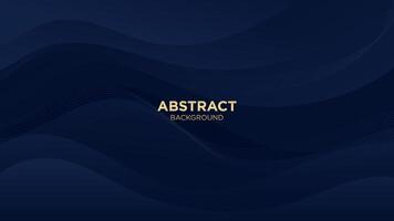 Minimalist Dark Blue Wave Background. Achieve a minimalist aesthetic with a collection of gradient waves in shades of dark blue. Suitable for websites, social media, ads, presentations vector