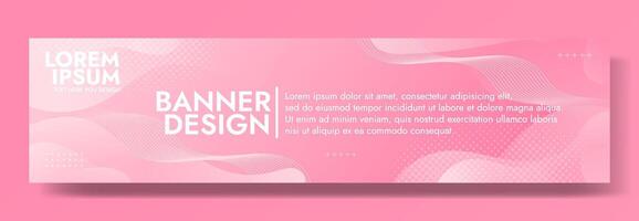 Create visually stunning headers, promotional banners, and graphic elements with this abstract gradient wave banner template. Smooth pink gradient waves for a modern and dynamic look vector