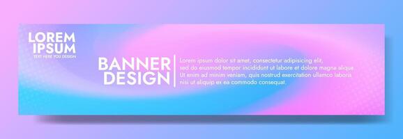 Make a statement with this visually appealing pink and light blue abstract mesh wave blur banner template. Perfect for promotional banners, social media, brochures, and presentations vector