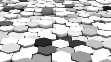 abstrato futurista superfície conceito com hexágonos. na moda ficção científica tecnologia fundo com hexagonal padronizar. video