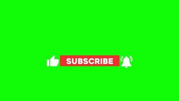 Subscribe Button icon in Green Screen. Subscribe Icon. video