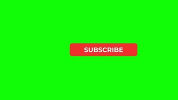 grön skärm prenumerera knapp. animerad knapp i grön talus. video