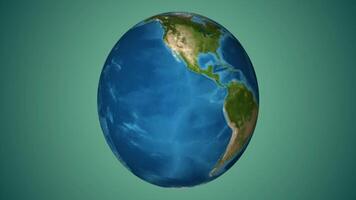 World Map Moving in Green Background. World Environment Day. video