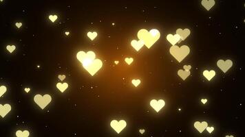 Hearts Background Golden video