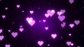 Hearts Background Purple video