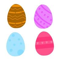 set of Easter eggs vector