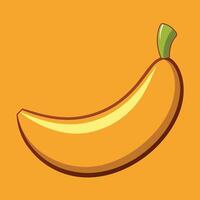 Banana on hand drawn cartoon illustration vector