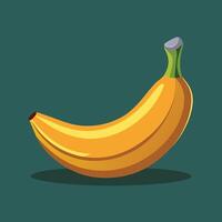 Banana on hand drawn cartoon illustration vector