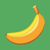 Banana on hand drawn cartoon illustration vector