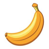 Banana on hand drawn cartoon illustration vector