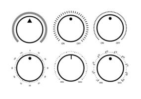 Adjustment dial. Rotary dials with vector