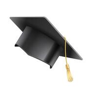 realistic Mortar Hats. Graduation cap vector