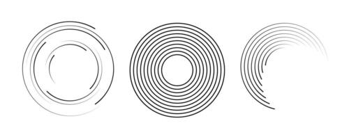 Speed lines in circle form vector