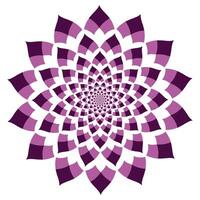 A spiral mandala flower design. vector