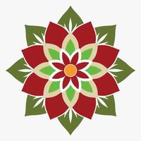 Colored mandala flower design. vector