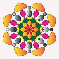 A colorful mandala flower design. vector