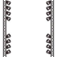 Projectors spot light for lighting, metal frame for stage layout vector