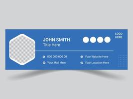 Modern Simple Editable Email Signature Design And Minimal Layout vector