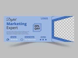 Modern And Creative Facebook Cover Page Design or Web banner Design vector