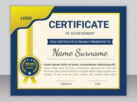 Modern Academic Certificate Design Template vector