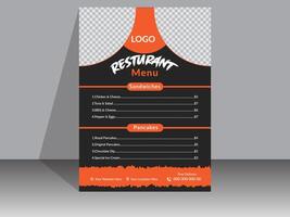 editable restaurante comida menú diseño modelo vector
