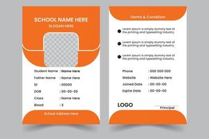 Student ID Card Design Template vector