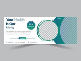 Modern And Creative Facebook Cover Page Design or Web banner Design vector