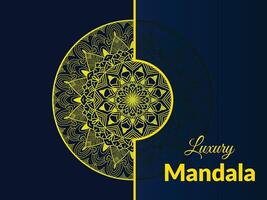 Modern Luxury Gold Color Mandala Design vector