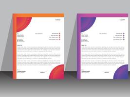 Corporate Modern Company Letterhead Design Template vector