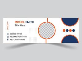 Modern Simple Editable Email Signature Design And Minimal Layout vector