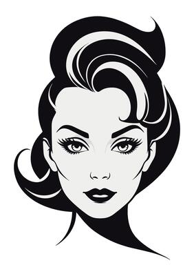 Pompadour layered hair in front with slick back the rest hairstyle 50s