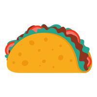 Mexican taco isolated on a white background vector