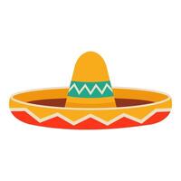 Mexican sombrero, isolated on white background vector